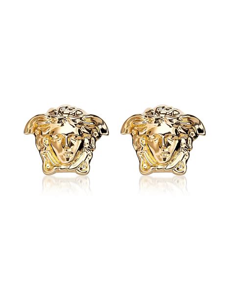 versace medusa stud earrings|versace medusa earrings gold.